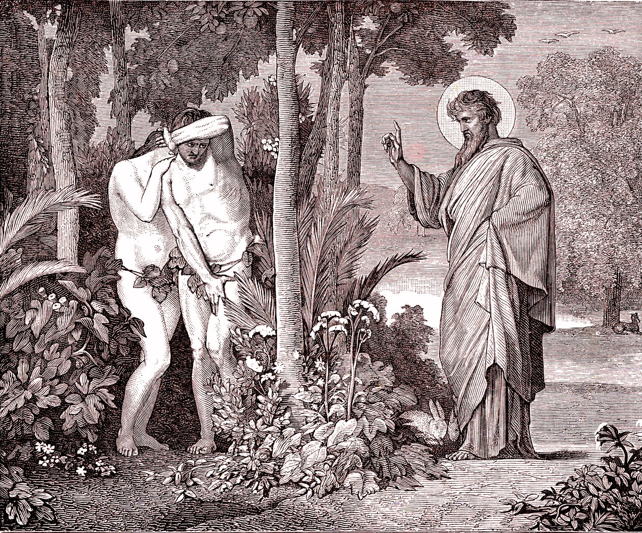 Ádám és Éva alkotó: Hippolyte Flandrin
