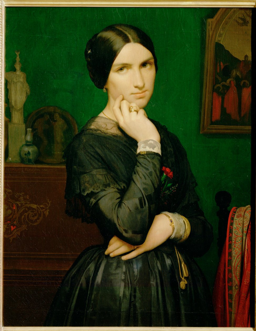 Mme. Hippolyte Flandrin (festmény, vászon) alkotó: Hippolyte Flandrin