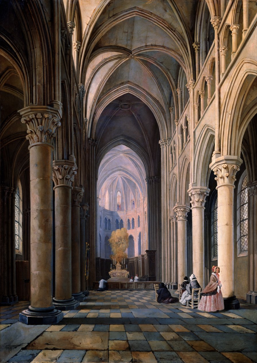Egy templom belseje alkotó: Hippolyte Joseph Cuvelier