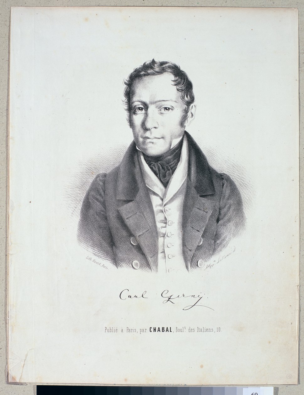 Carl Czerny (1791-1857) Huard metszete alkotó: Hippolyte Lallemand