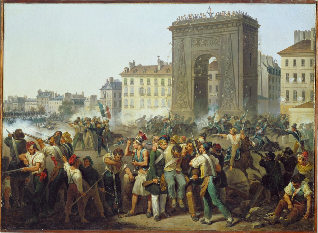 Harcok a Szent Denis-i városkapunál július 28-án ... alkotó: Hippolyte Lecomte
