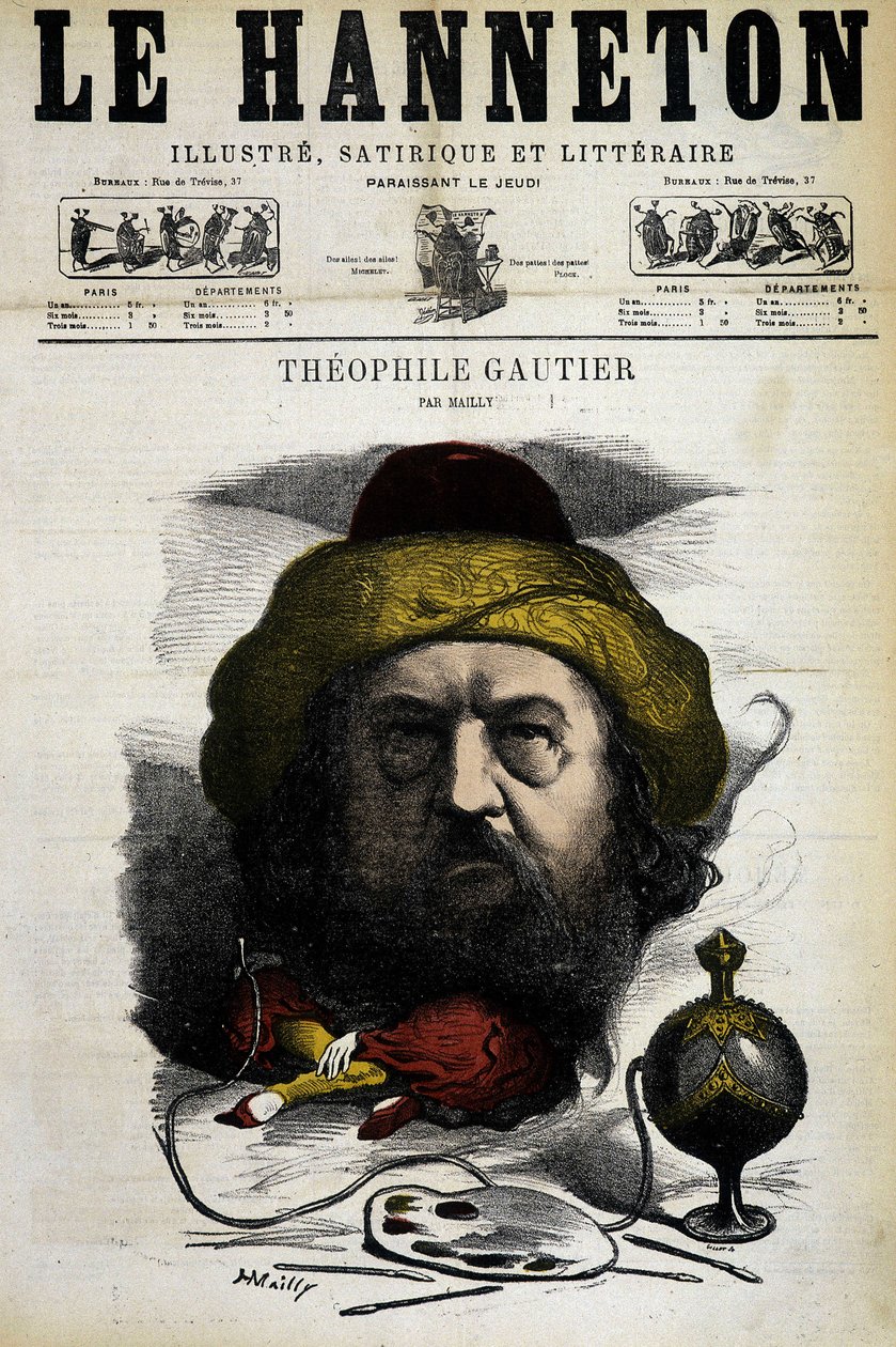 Théophile Gautier – írta Mailly, a "" Le Hanneton""-ban, 1867.09.05. alkotó: Hippolyte Mailly