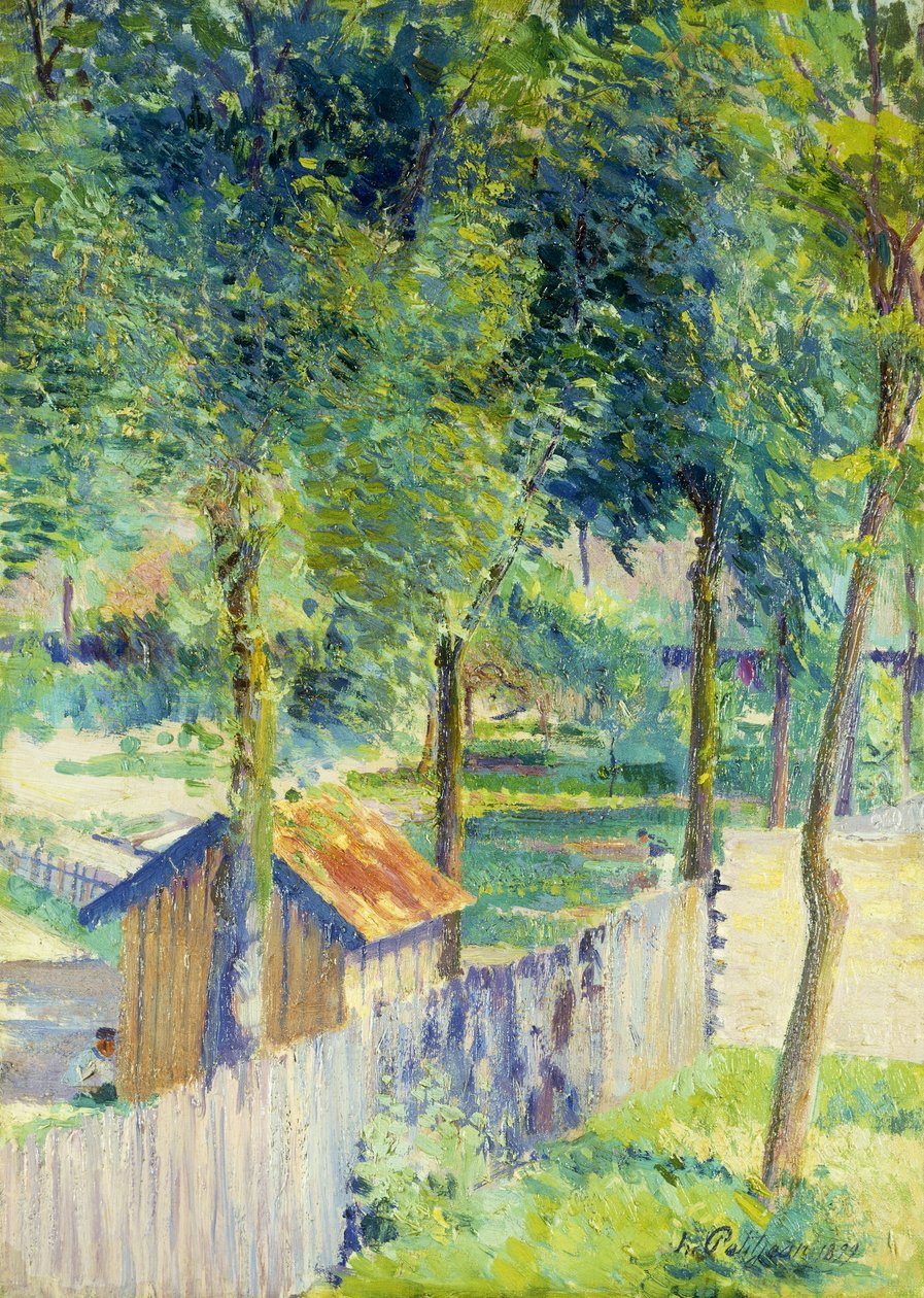 A kertben; A kertben, 1899 alkotó: Hippolyte Petitjean