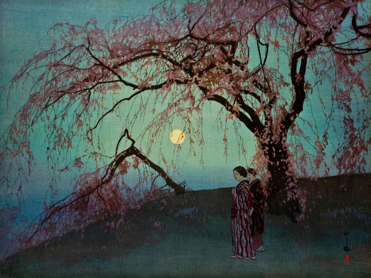 Kumoi-Zakura (Kumoi cseresznyefák) alkotó: Hiroshi Yoshida