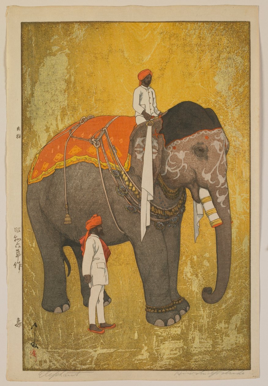 Elefánt, Showa korszak alkotó: Hiroshi Yoshida