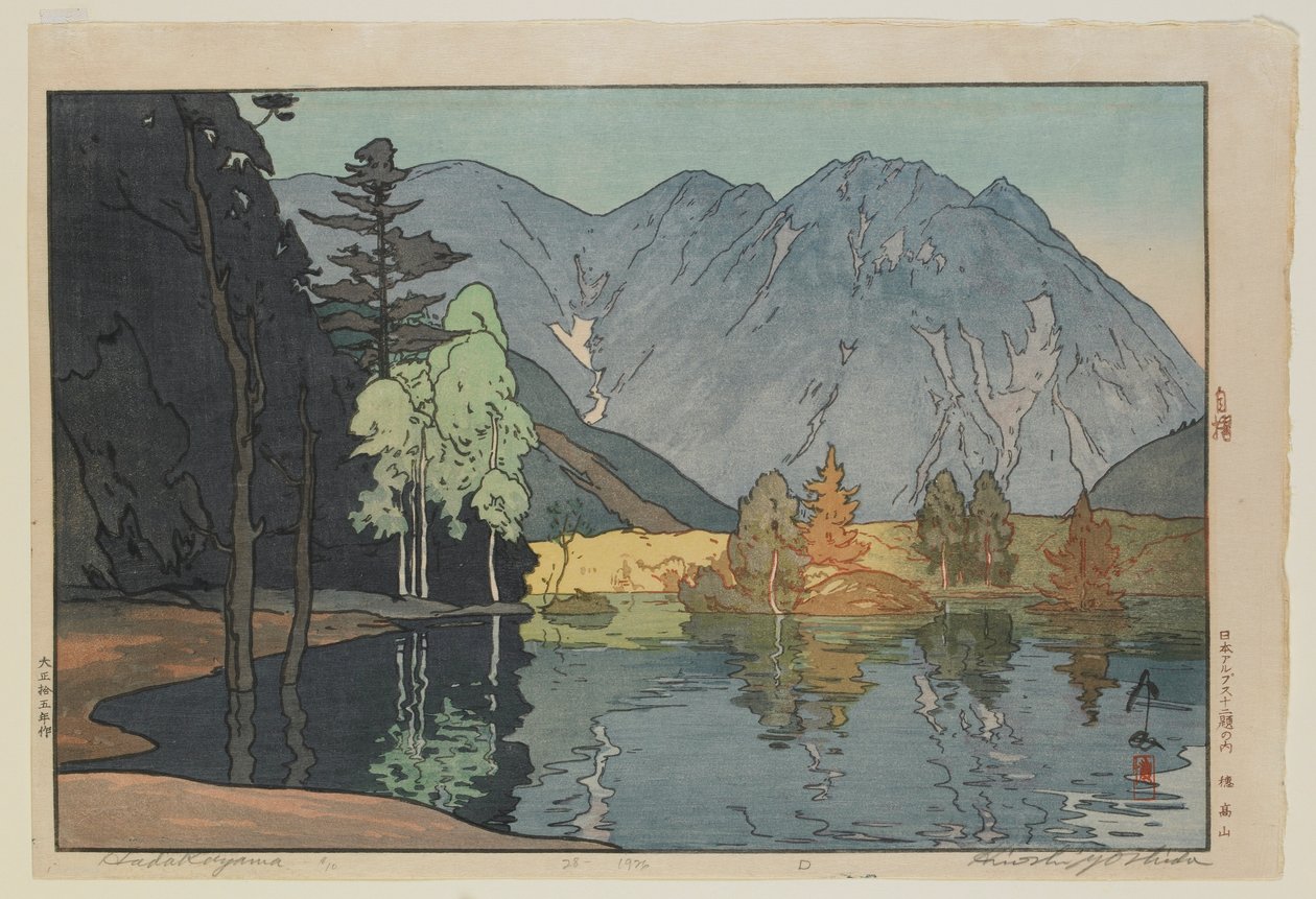 Hodakayama, a Tizenkét jelenet a Japán-Alpokban című sorozatból, Taisho korszak alkotó: Hiroshi Yoshida