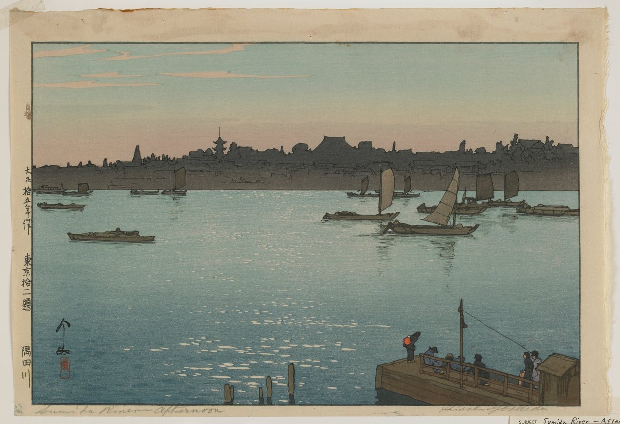 Sumida folyó – Délután a sorozatból, Tokió tizenkét jelenete, Taisho korszak alkotó: Hiroshi Yoshida