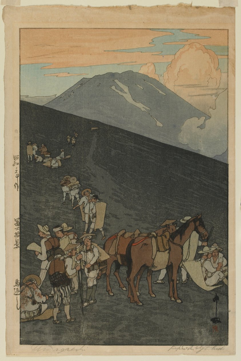 Umagaeshi, a sorozatból: Tíz kilátás a Fuji-hegyről, Showa-korszak alkotó: Hiroshi Yoshida