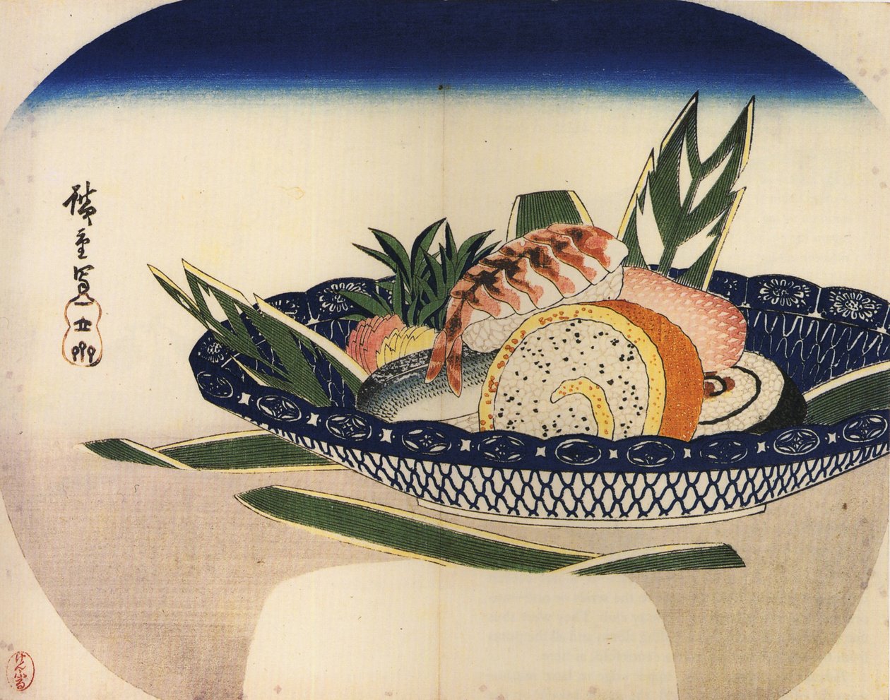 Tál sushi alkotó: Utagawa Hiroshige