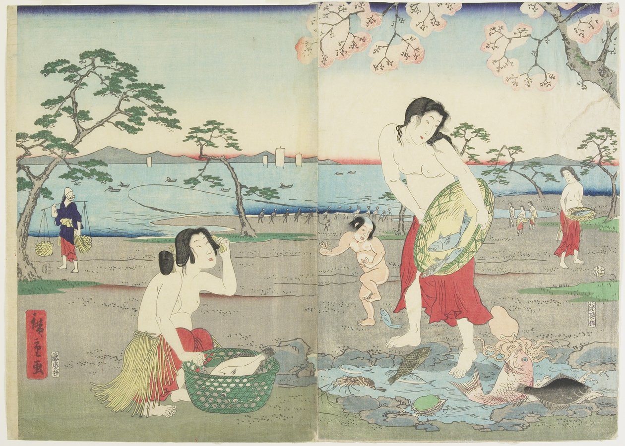 (Halászok), 1864. március alkotó: Hiroshige II