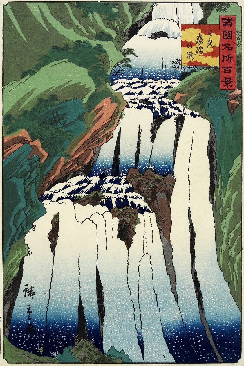 Nikko egyik HuMisty bukása, 1859. október alkotó: Hiroshige II