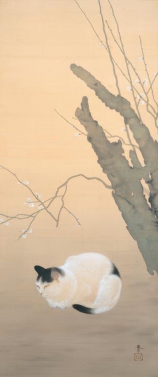 Hishida Shunso, macska- és szilvavirág alkotó: Hishida shunso