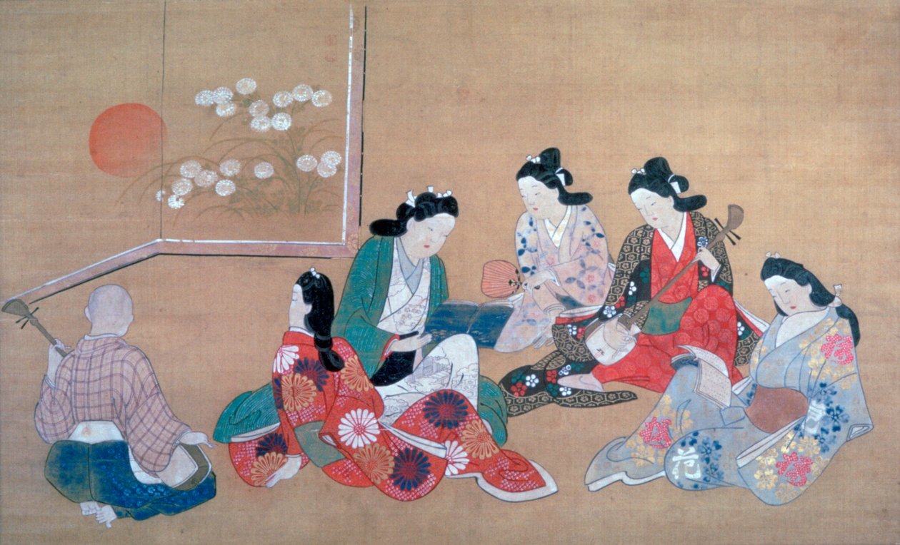 Musical Party, c1690 alkotó: Hishikawa Moronobu