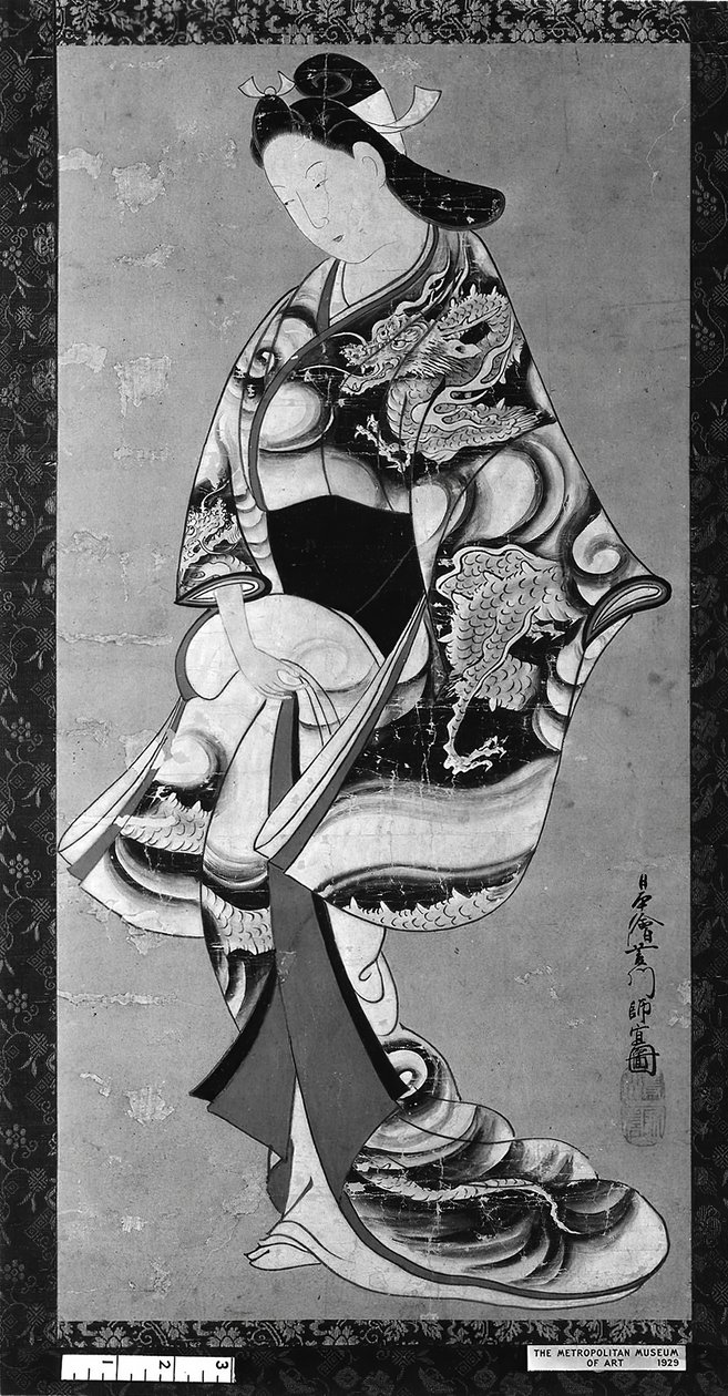 Álló szépség. alkotó: Hishikawa Moronobu