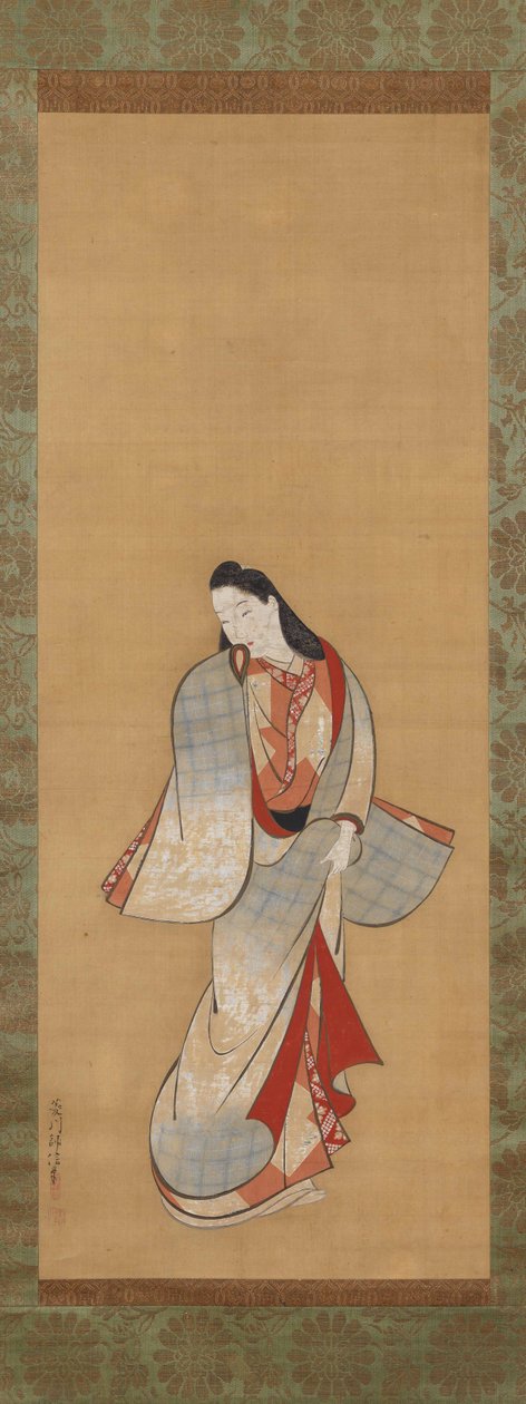 Stehende Schönheit alkotó: Hishikawa Moronobu