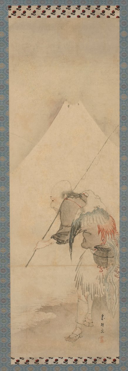 Hakuryo halász és a Fudzsi-hegy, Edo-korszak, 1770-1820. alkotó: Hishikawa Sori
