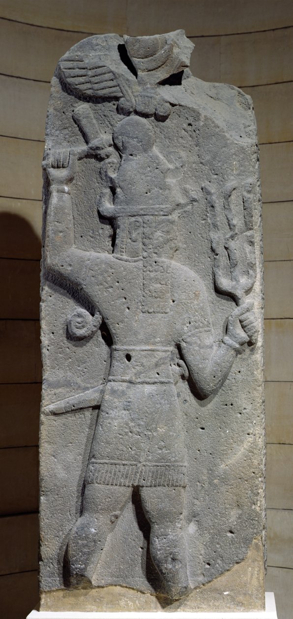 Teshub Stela, a szíriai viharisten, Tell Ahmarból, Szíriából (bazalt) alkotó: Hittite