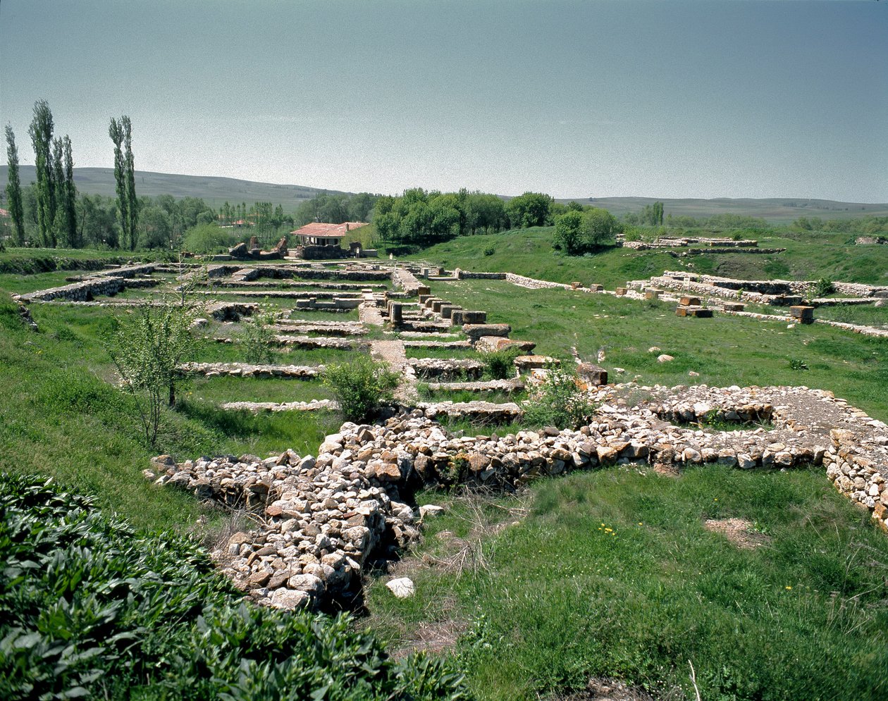 Kilátás a telek romjaira alkotó: Hittite Hittite