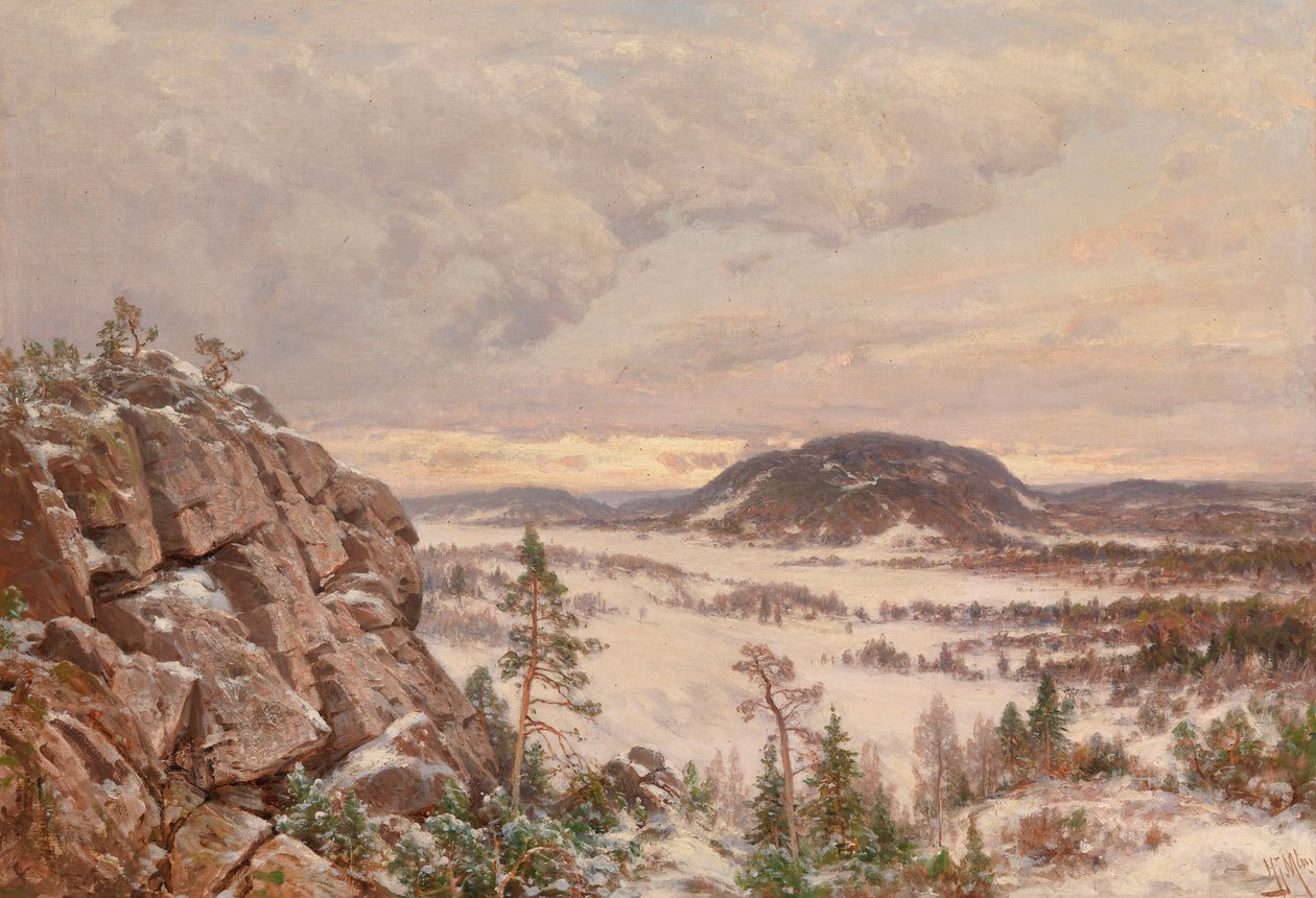 Téli reggel alkotó: Hjalmar Munsterhjelm