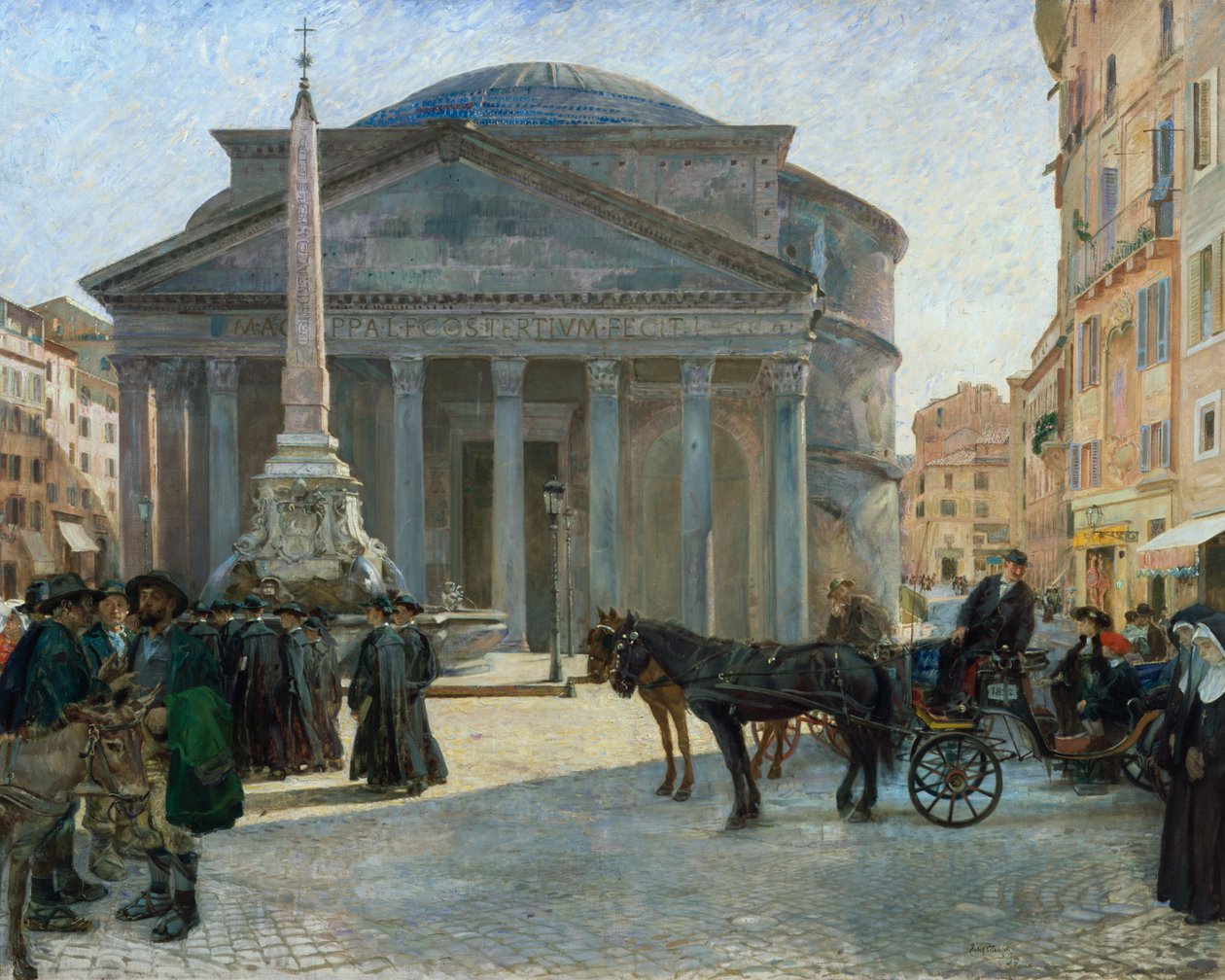 A római Pantheon térről alkotó: Hjalmer Eilif Emanuel Peterssen