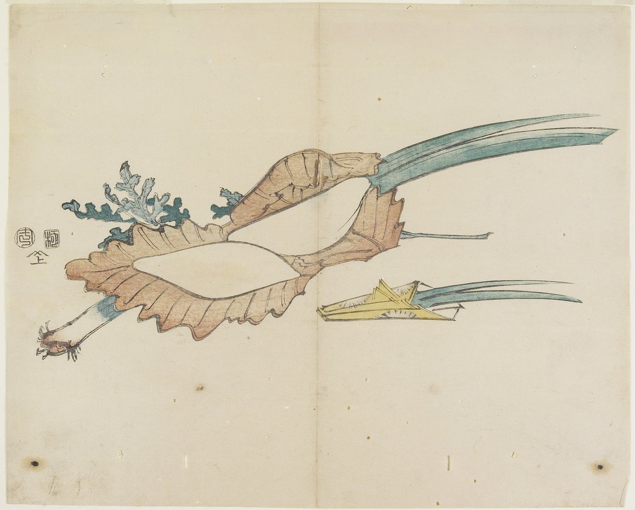 (Rizstorta és íriszlevelek a fiúk ünnepére), 1841 alkotó: Hogyoku