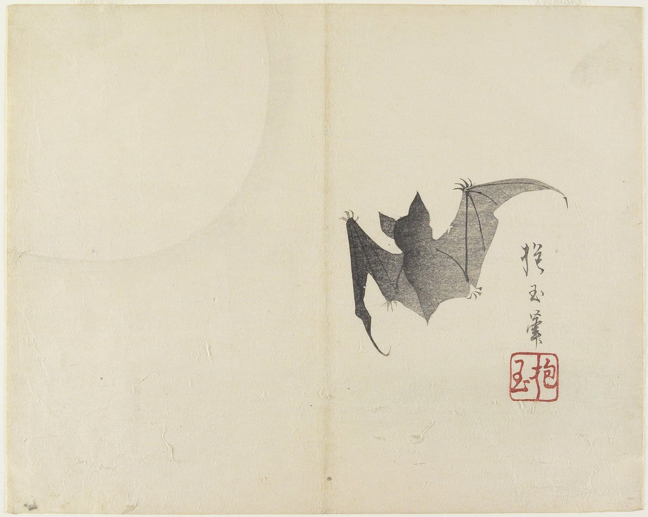 (Denevér és Hold), c. 1830 alkotó: Hogyoku
