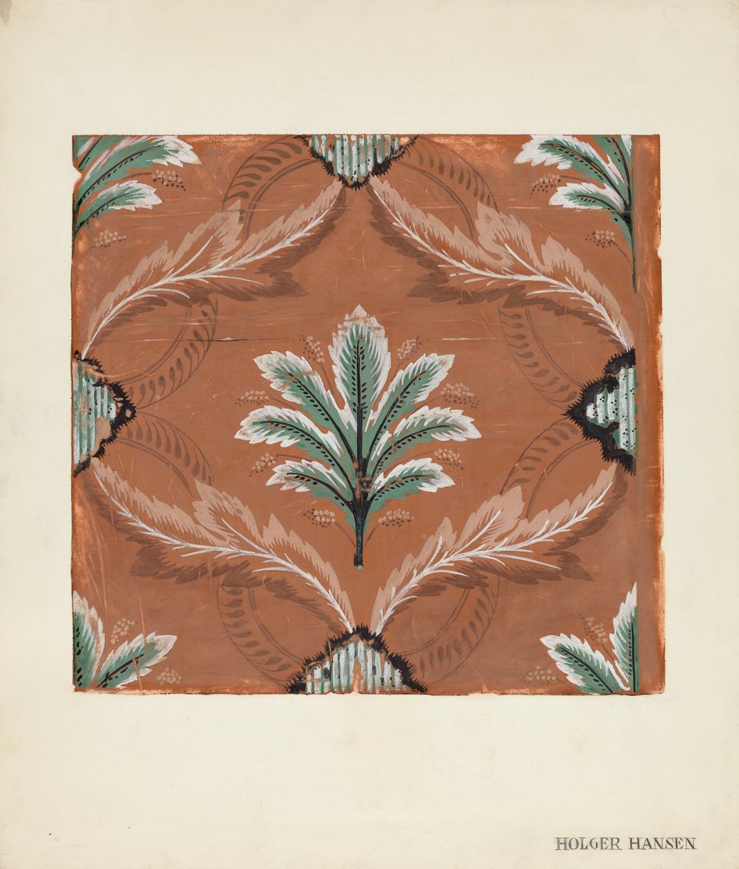 Tapéta, c. 1939. alkotó: Holger Hansen