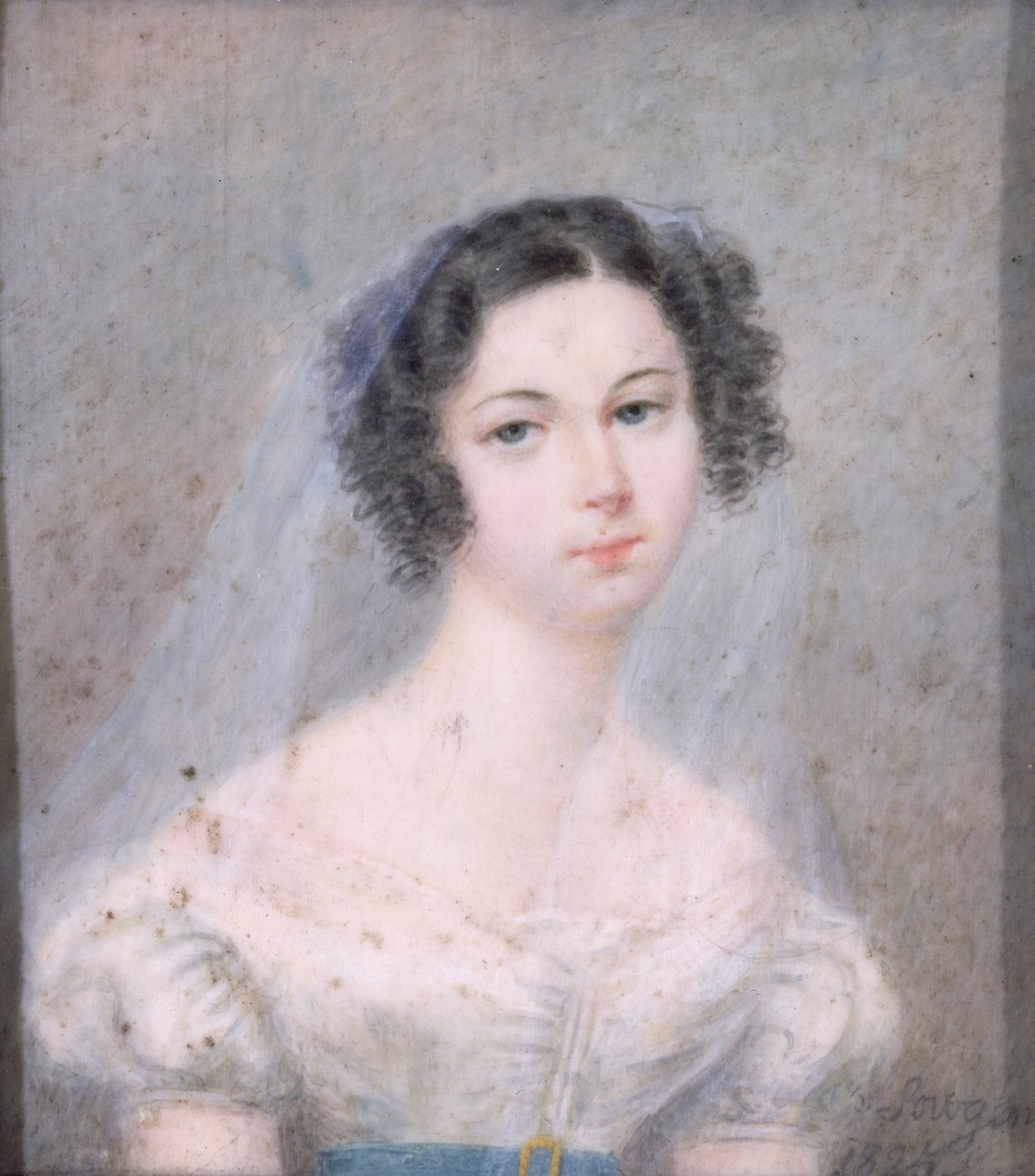Hanska Evelina (1801-82) miniatúrája 1825 (wc) alkotó: Holz von Sowgen