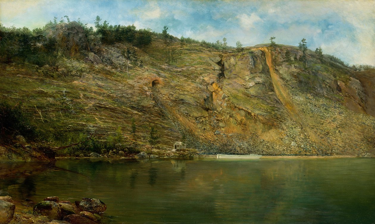 A vasbánya, Port Henry, New York alkotó: Homer Dodge Martin