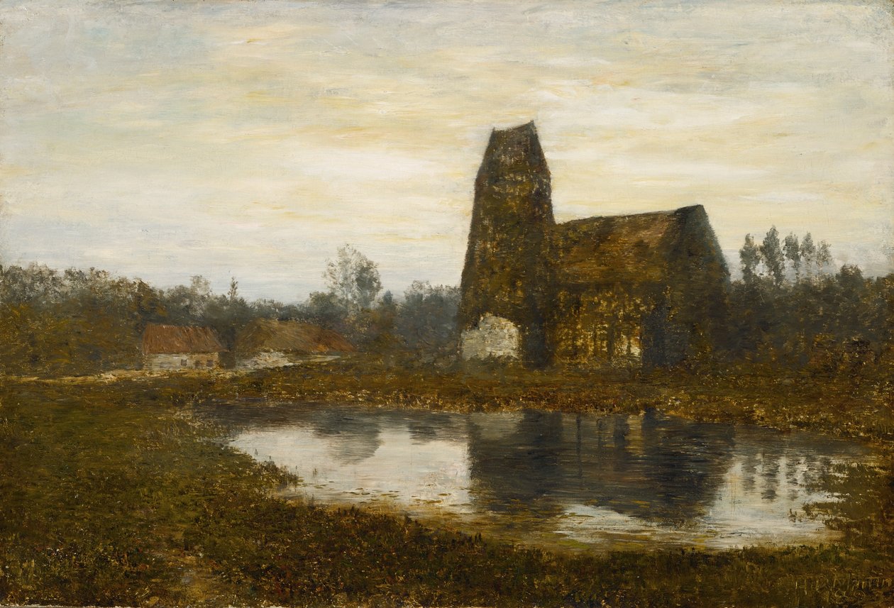 Criqueboeuf templom, Normandia, 1893 alkotó: Homer Dodge Martin