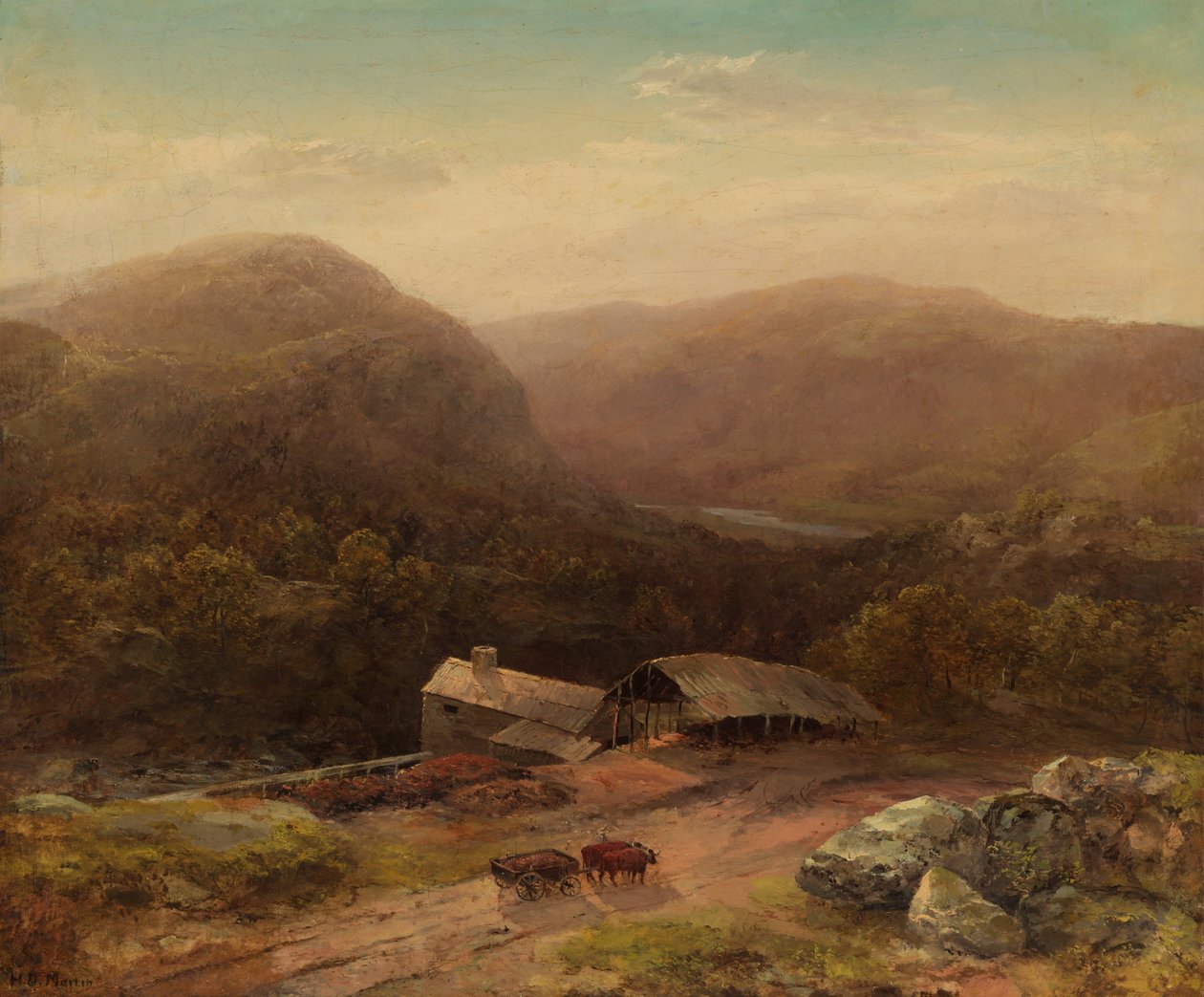 A Housatonic-völgyben, az 1850-es évek végén. alkotó: Homer Dodge Martin