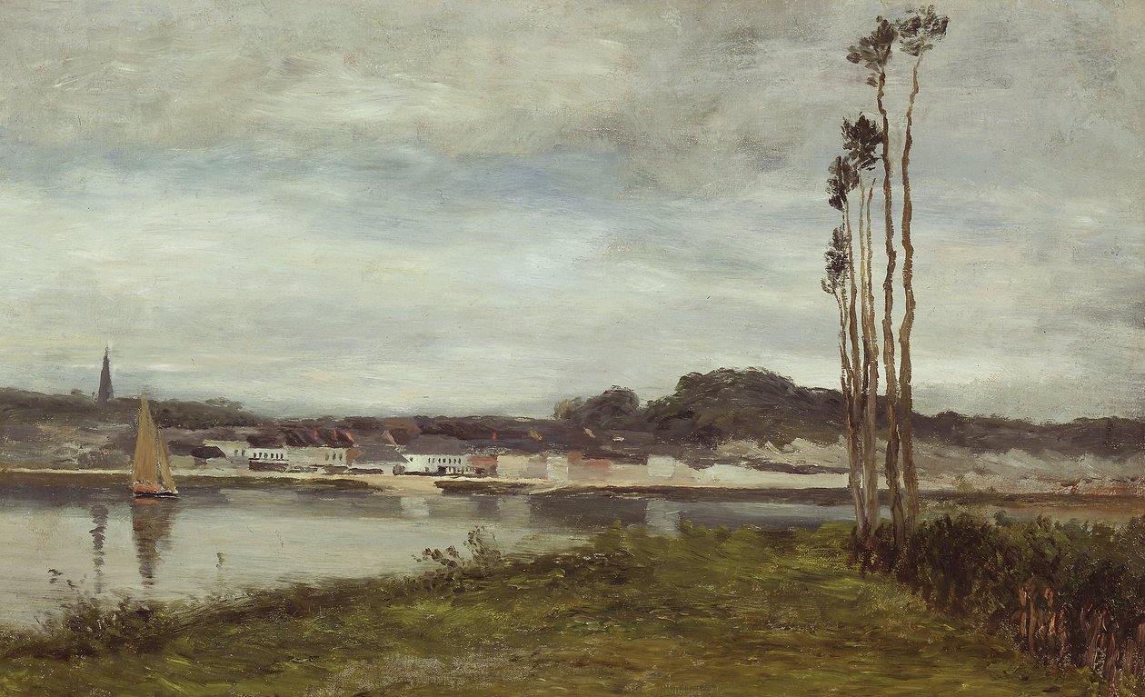 A Szajnán, 1895 körül (olaj, vászon) alkotó: Homer Dodge Martin