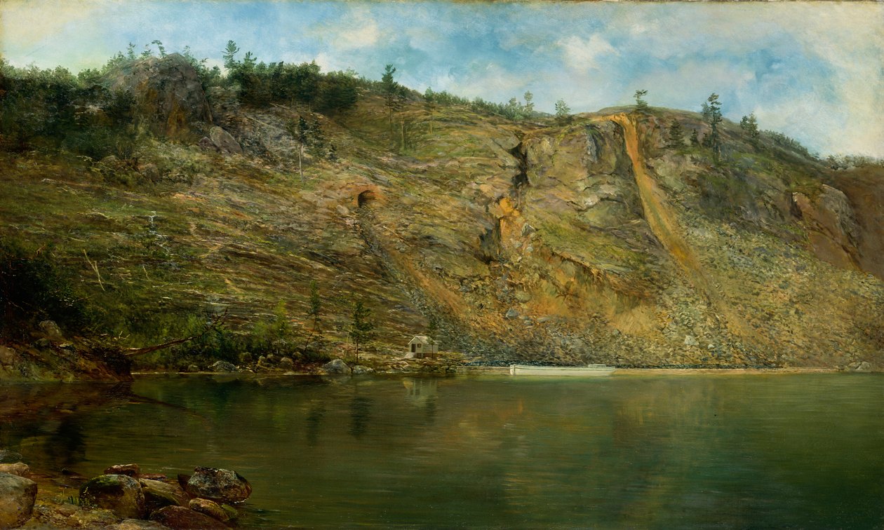 A vasbánya, Port Henry, New York, kb. 1862. alkotó: Homer Dodge Martin