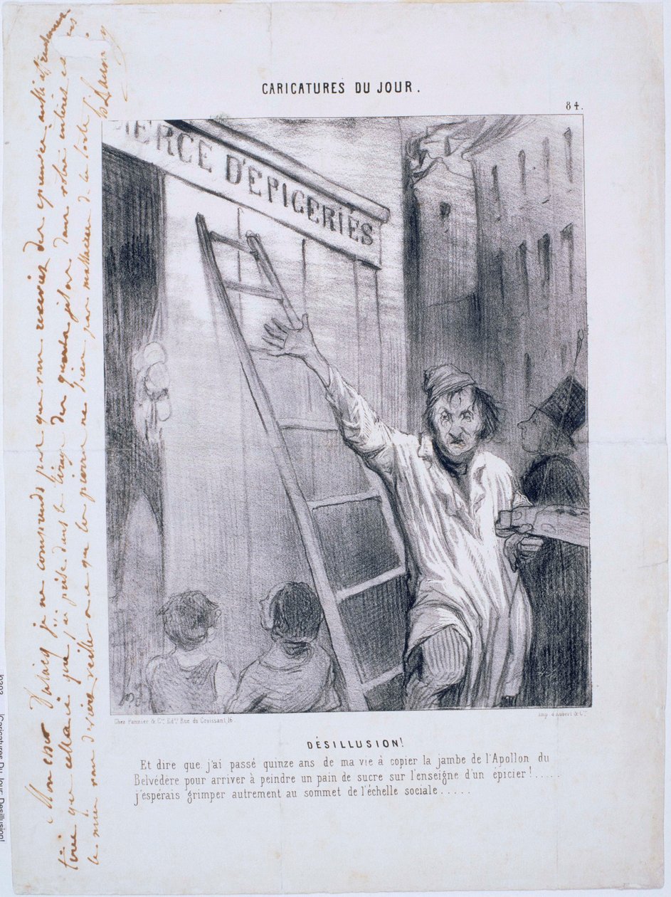 A nap karikatúrái- kiábrándultság! alkotó: Honoré Daumier