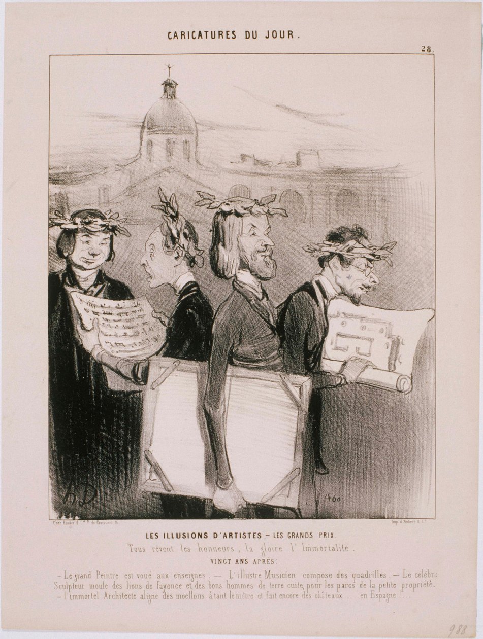 A nap karikatúrái - Les Illusions DArtistes alkotó: Honoré Daumier