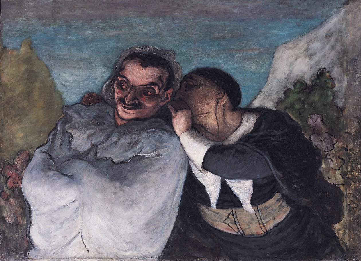 Crispin és Scapin, vagy Scapin és Sylvester, 1863-65 körül alkotó: Honoré Daumier