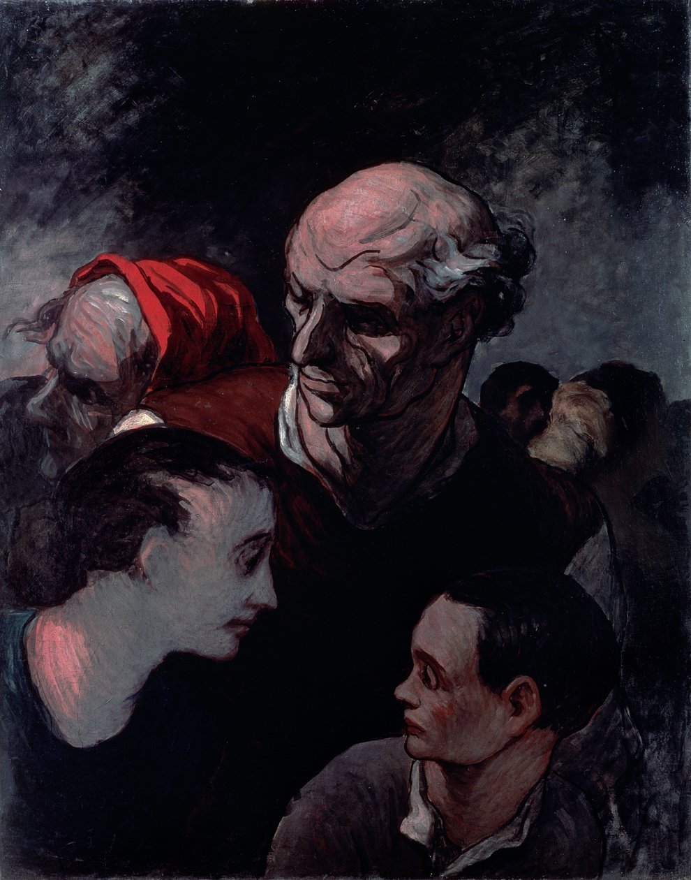 Család a barikádon az 1870-es párizsi kommün idején alkotó: Honoré Daumier
