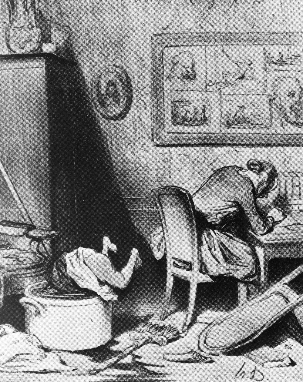 A női szerző elhanyagolja a családját alkotó: Honoré Daumier