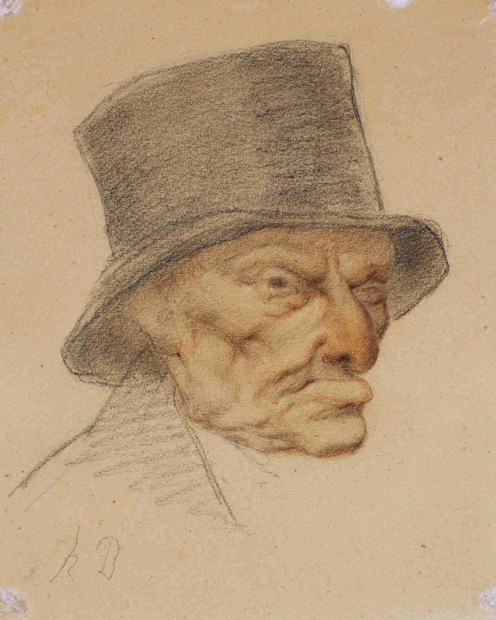 Egy öregember feje alkotó: Honoré Daumier