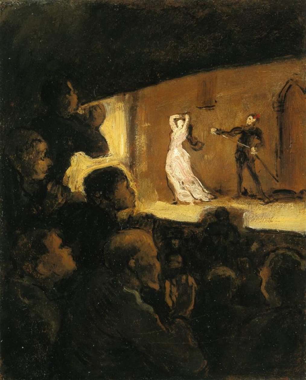 A Színházban, 1860-64 alkotó: Honoré Daumier