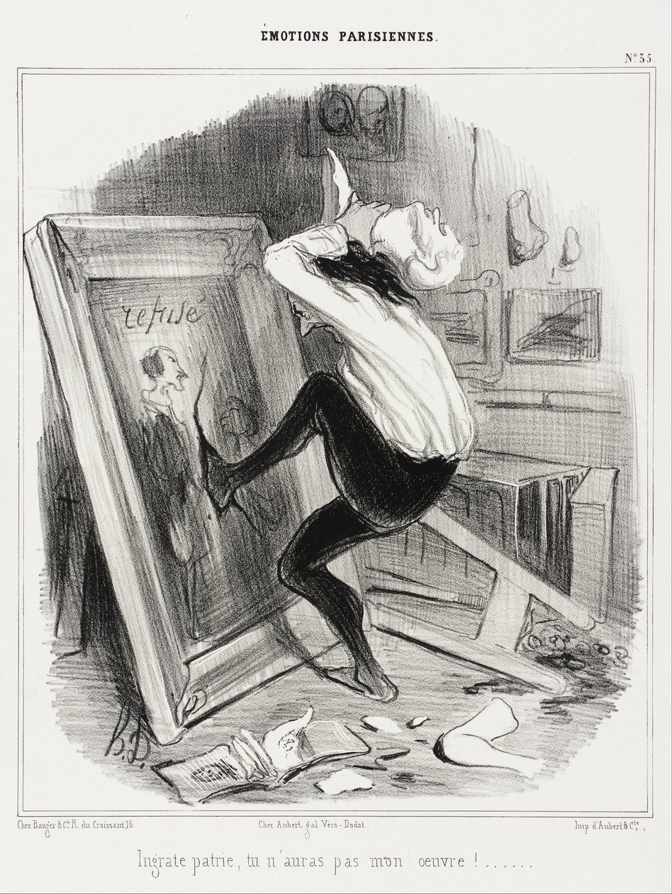 Hálátlan anyaország, nem lesz munkám! ... alkotó: Honoré Daumier