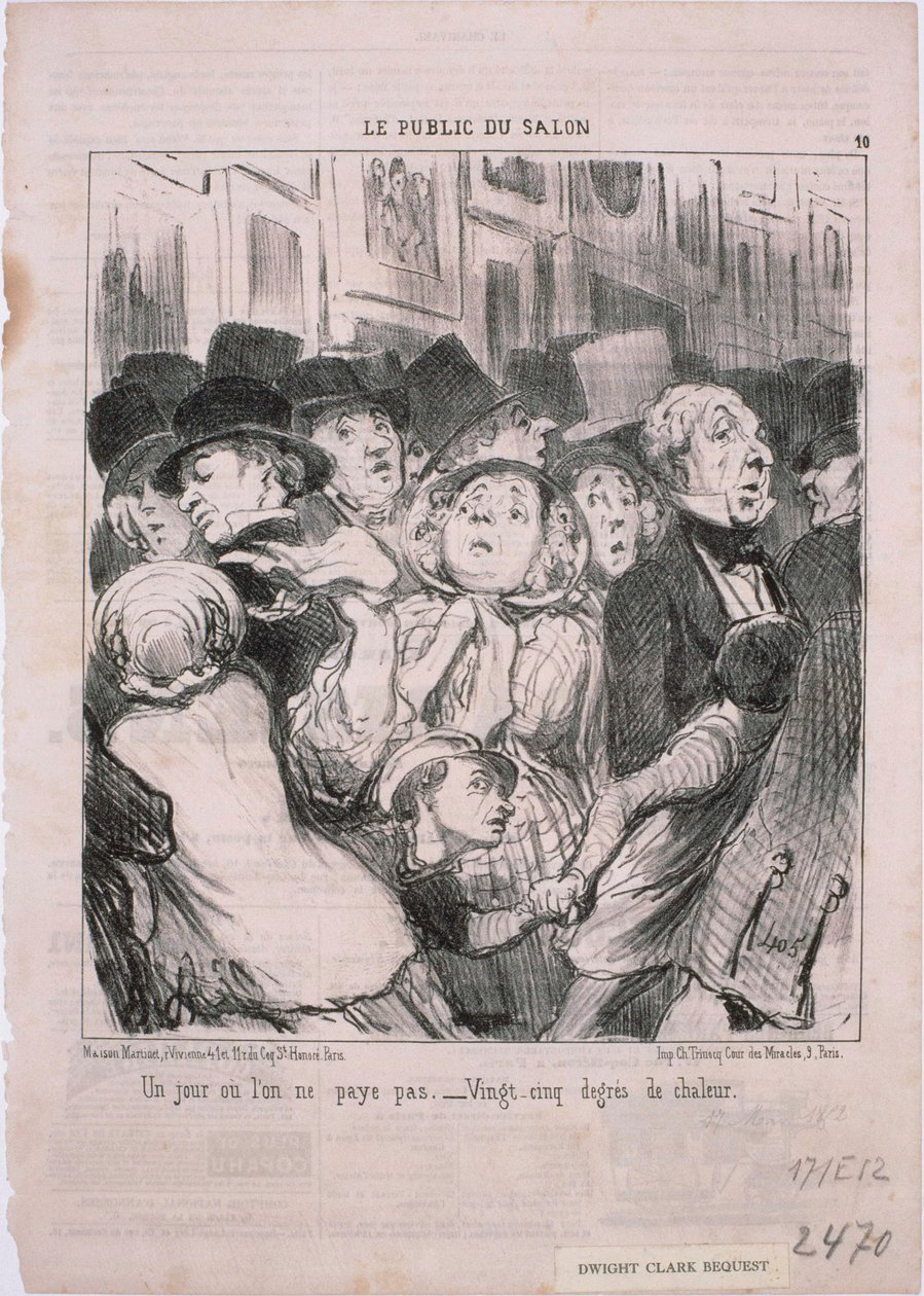 A műsor közönsége- Egy nap, amikor nem fizetünk ... alkotó: Honoré Daumier