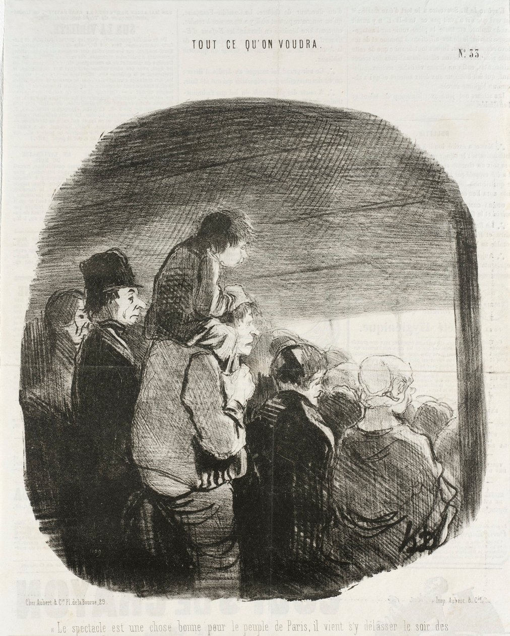 A látvány jó dolog Párizs lakosságának alkotó: Honoré Daumier