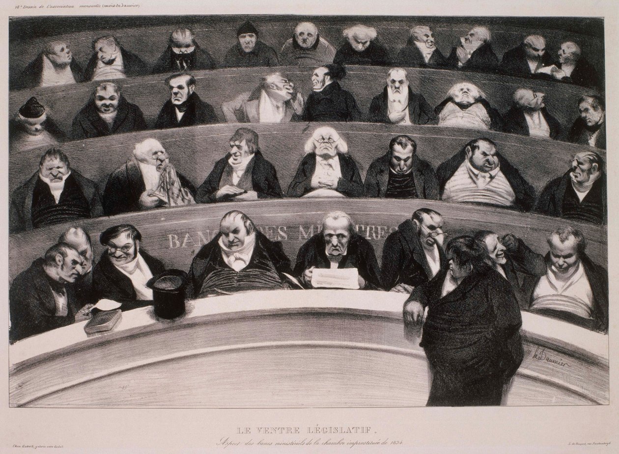 A törvényhozás hasa alkotó: Honoré Daumier