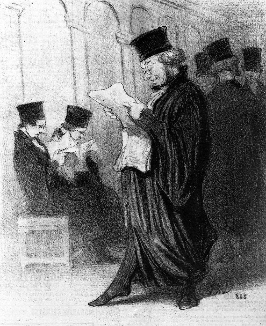 Les Gens de Justice, rajzfilm a "Le Charivari"-ból, 1846. március 26. alkotó: Honoré Daumier