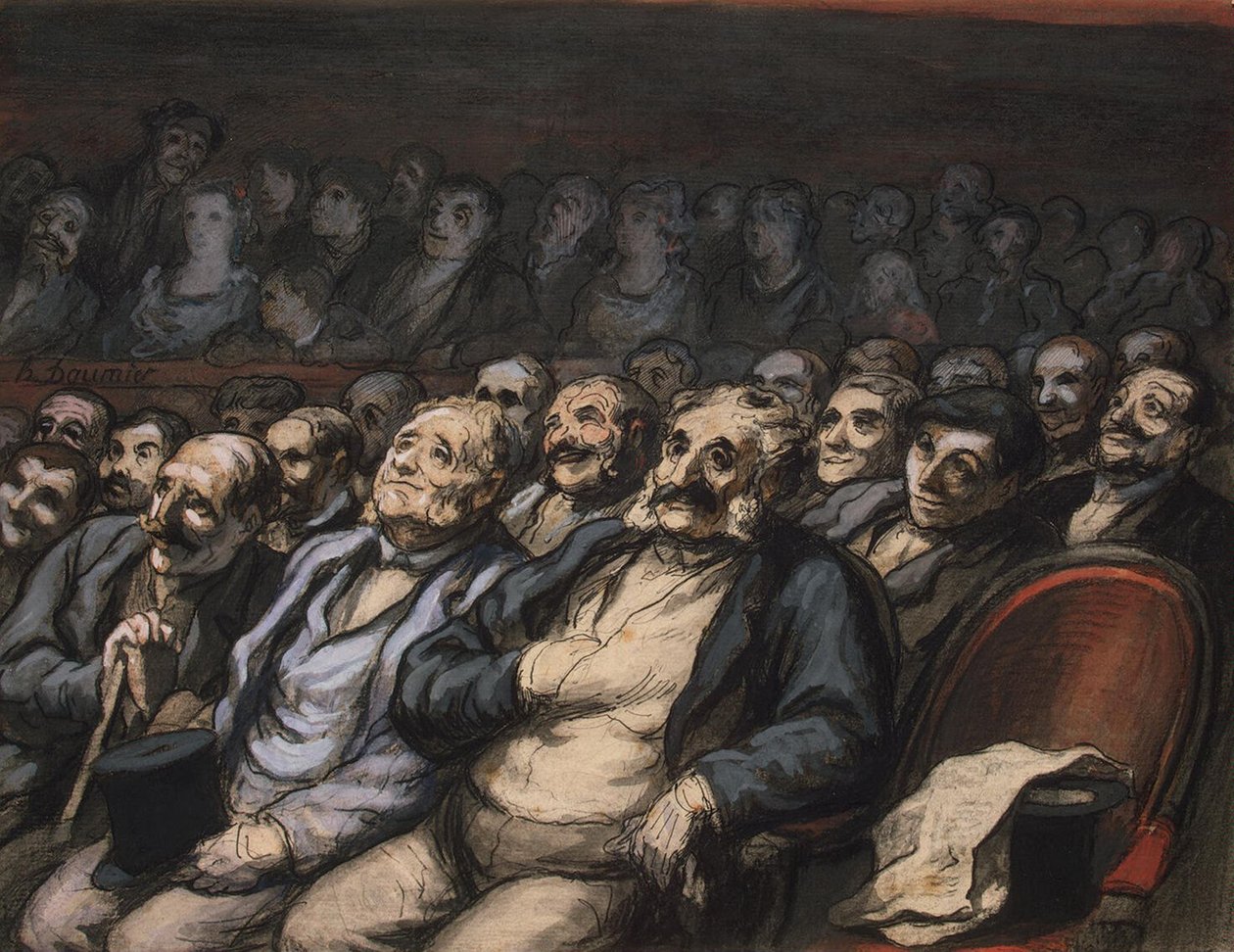 Orchestra Seat, 1856 körül (toll és tinta WC-vel papíron) alkotó: Honoré Daumier