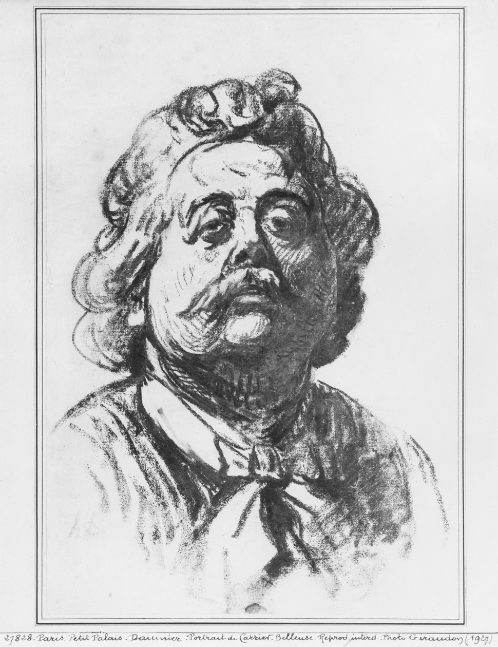 Albert Ernest Carrier-Belleuse szobrász portréja, 1863 (szén papíron) alkotó: Honoré Daumier