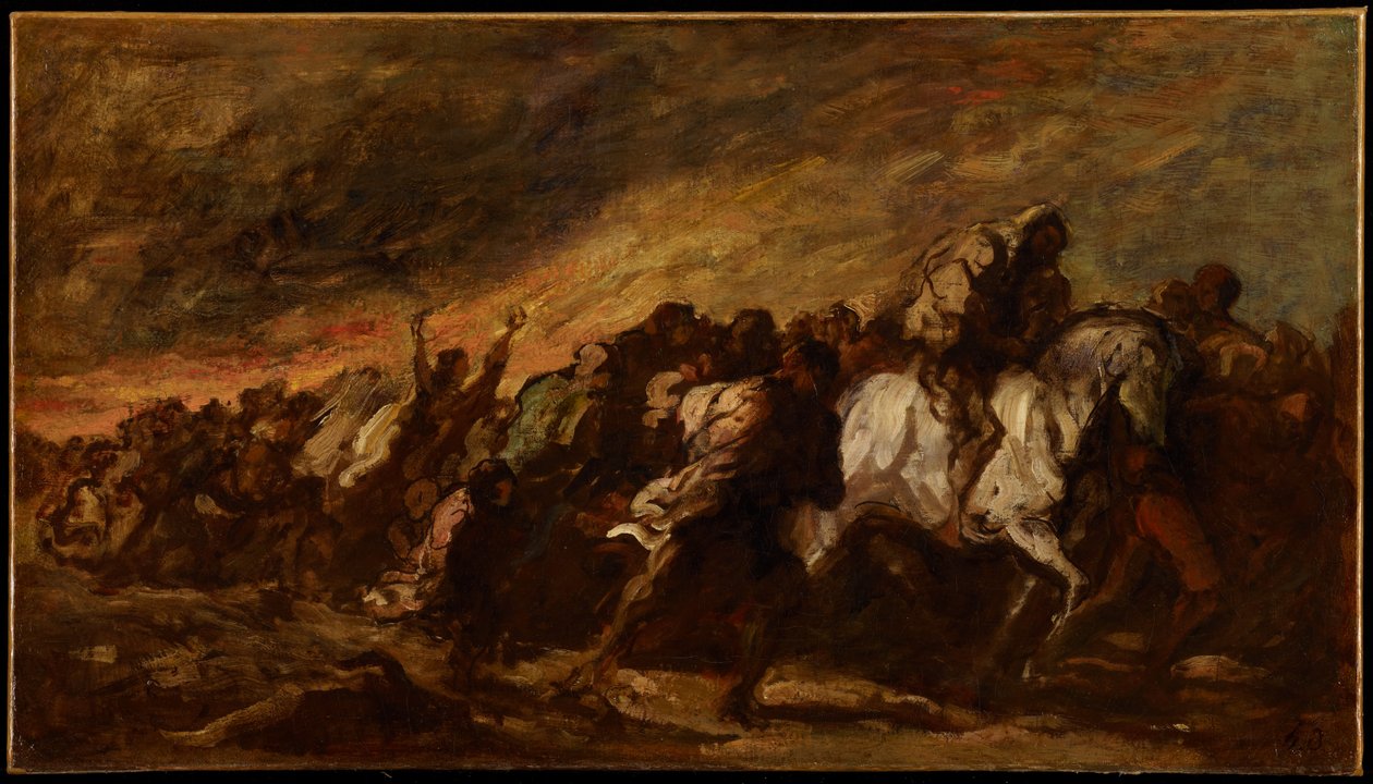 A szökevények, 1868 körül alkotó: Honoré Daumier