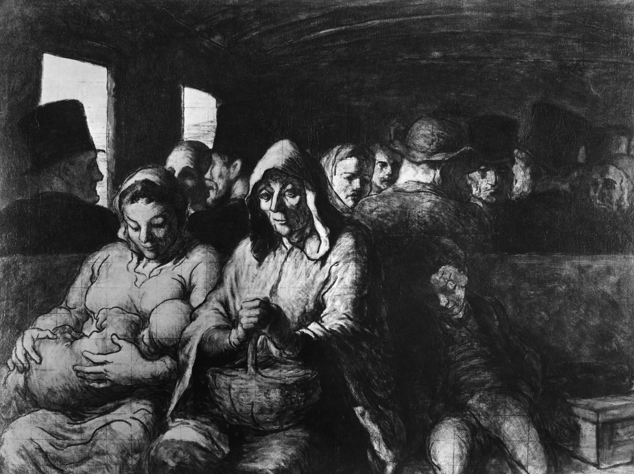 A harmadik osztályú kocsi, 1862-64 körül alkotó: Honoré Daumier