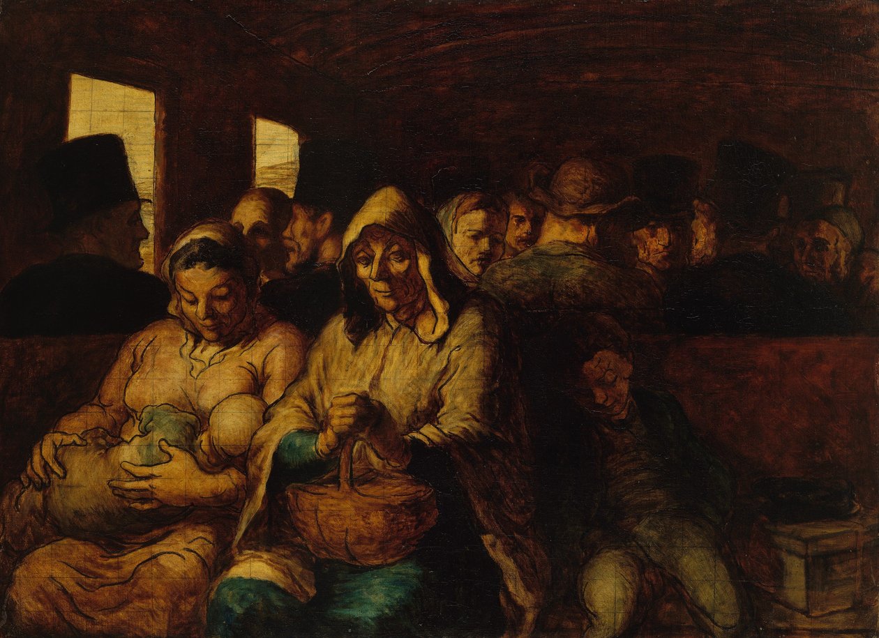 A harmadik osztályú kocsi alkotó: Honoré Daumier